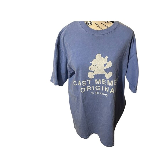 Vintage Disney Cast Member Original  Mickey Mouse Blue T Shirt Size Large RARE - Picture 1 of 15